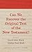Can We Recover the Original Text of the New Testament?