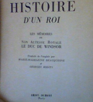 Histoire d'un roi. (Paperback)
