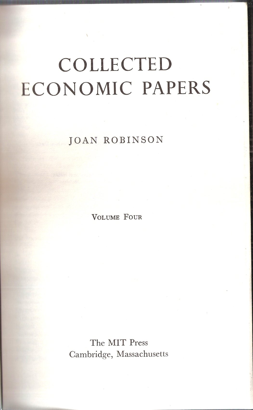 Collected Economic Papers of Joan Robinson (Hardcover)