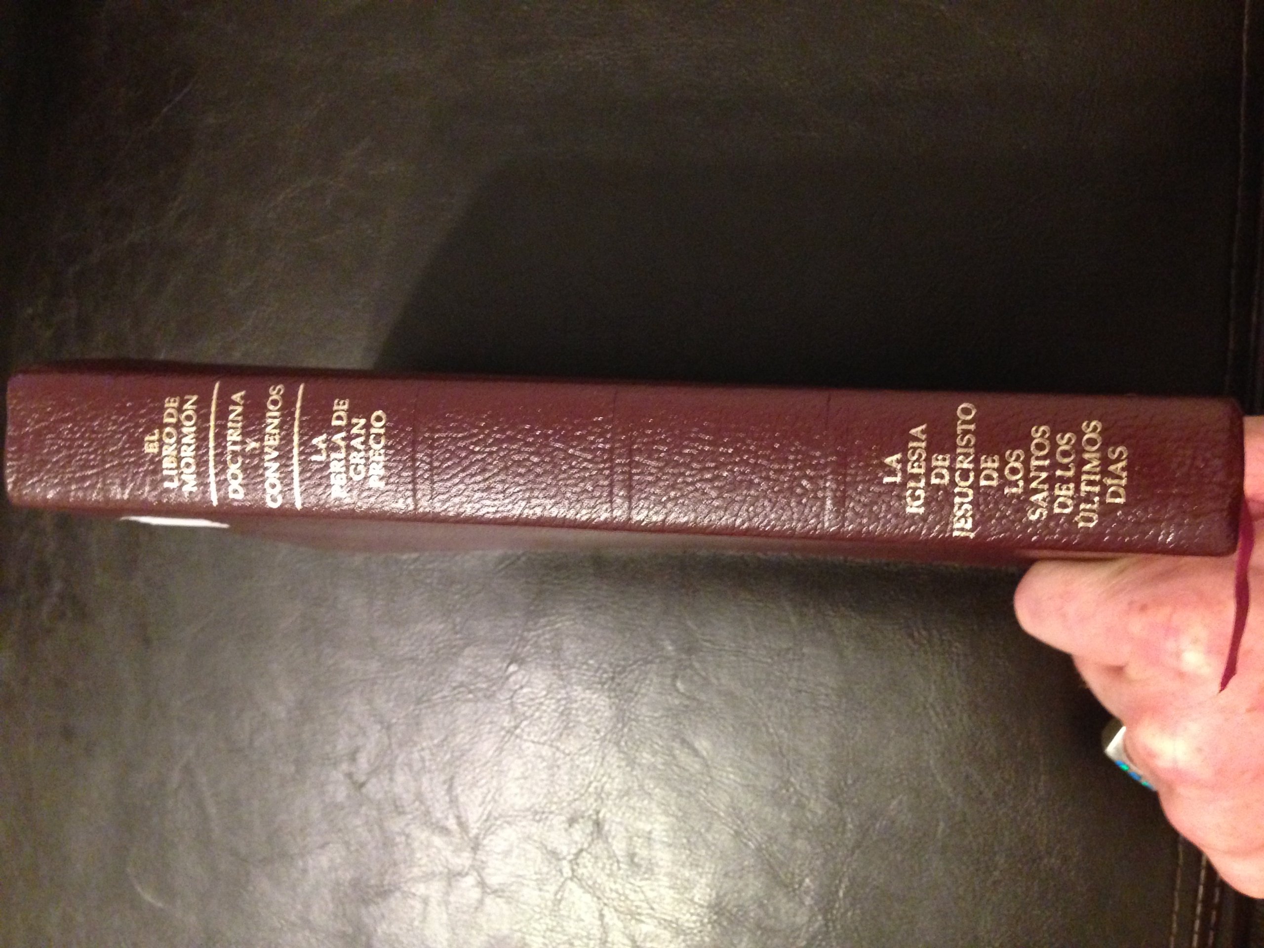 Book of Mormon, Triple Combination - Spanish Translation - El Libro de Mormon, Doctrina Y Convenios, La Perla de Gran Precio (Leather Bound)