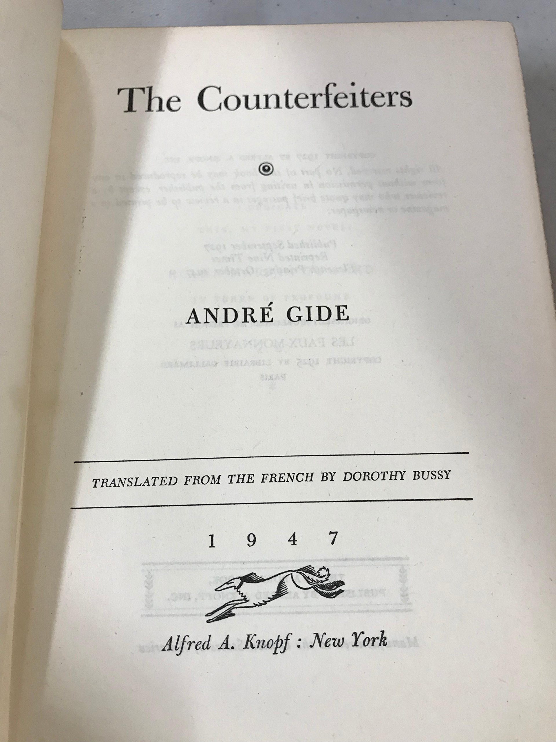The Counterfeiters. Trans. by Dorothy Bussy