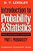 Introduction to Probability and Statistics from a Bayesian Viewpoint, Part 1, Probability by Lindley, D. V. (1980) Paperback