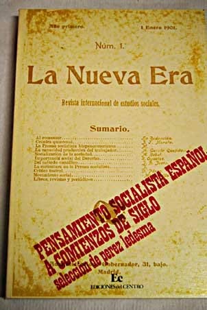 Pensamiento socialista español a comienzos de siglo (Ediciones del Centro ; 28) (Spanish Edition)