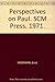 Perspectives on Paul by Ernst Käsemann (1971-06-15)