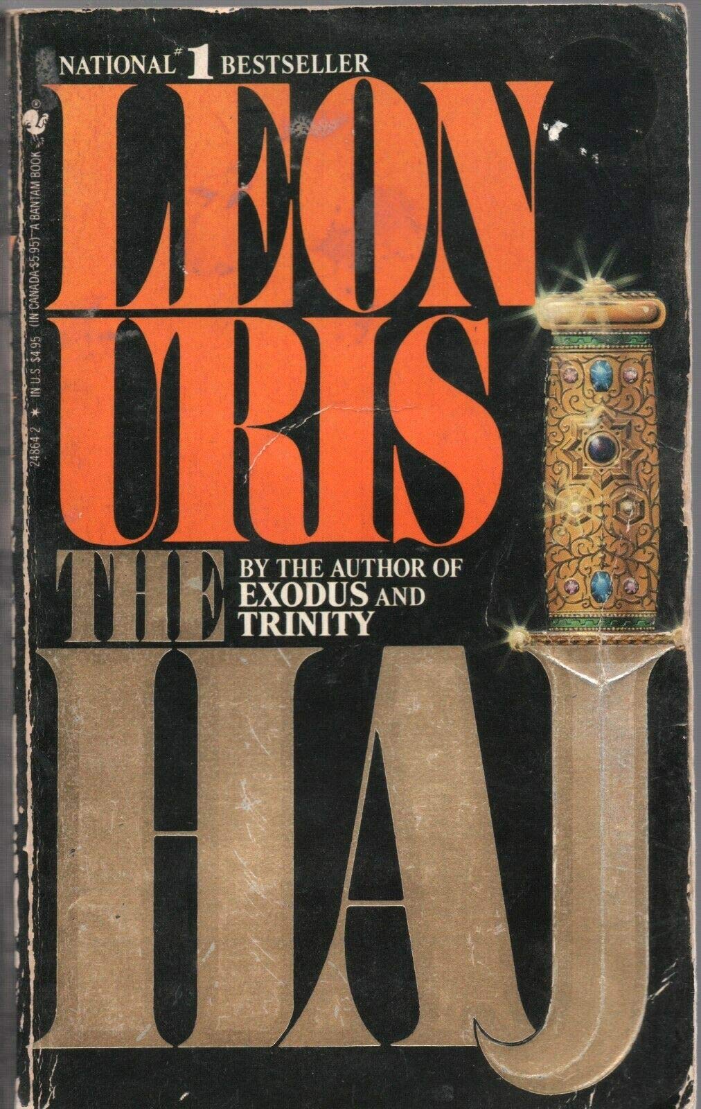 THE HAJ by LEON URIS Bantam PB 1984 1985 1st
