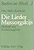 Die Lieder Mussorgskijs: Herkunft und Erscheinungsform (Studien zur Musik) (German Edition)