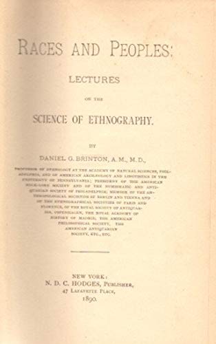 Races and Peoples: Lectures on the Science of Ethnography (Hardcover)