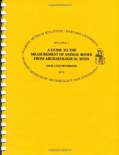 A Guide to the Measurement of Animal Bones from Archaeologic Sites (Pr Only) (Peabody Museum Monographs) by Angela von den Driesch (1976) Plastic Comb