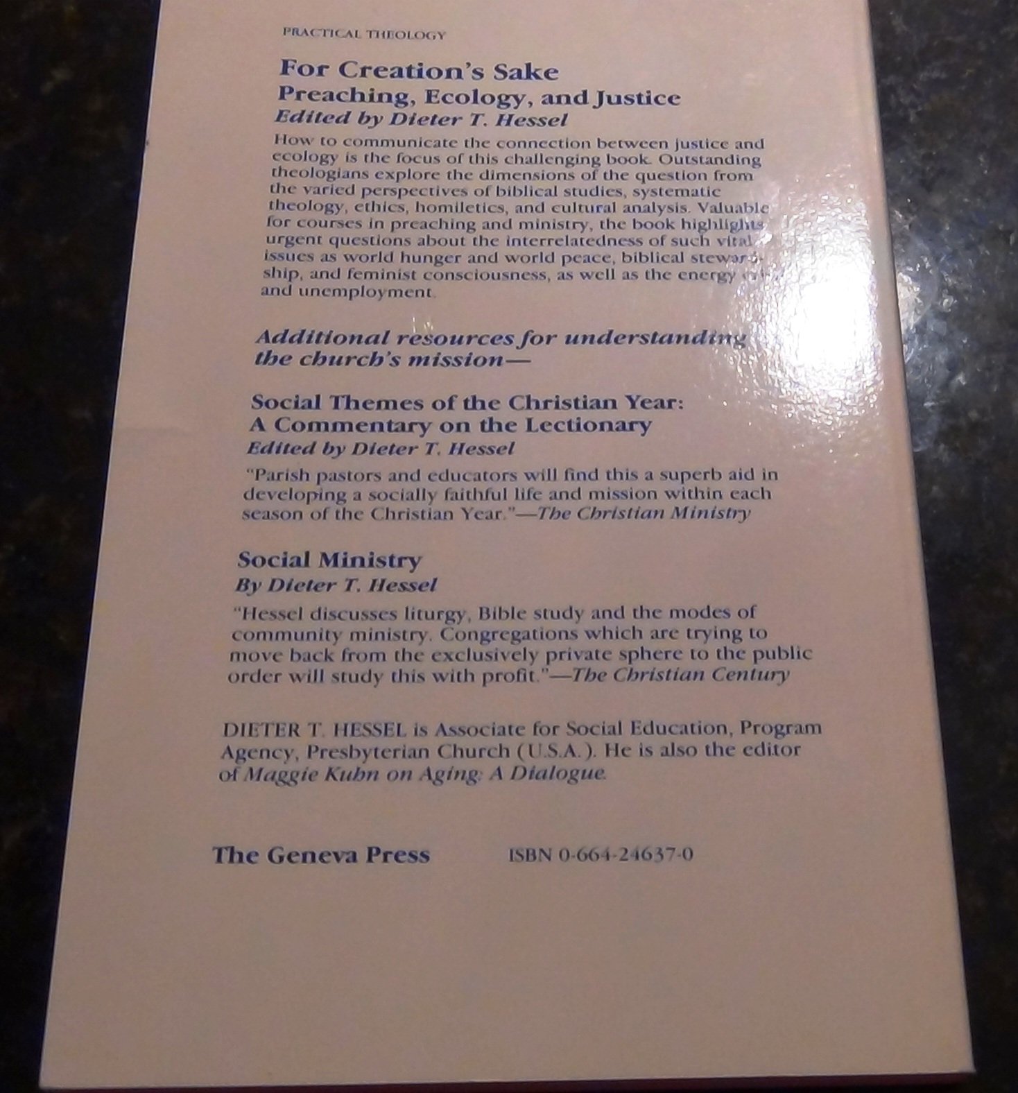 For Creation's Sake: Preaching, Ecology, and Justice (Paperback)