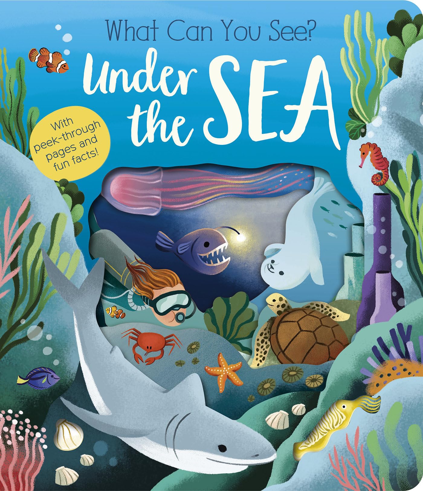 What Can You See? Under the Sea: With peek-through pages and fun facts! (Board Book)