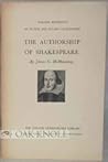 The authorship of Shakespeare (Folger booklets on Tudor and Stuart civilization)