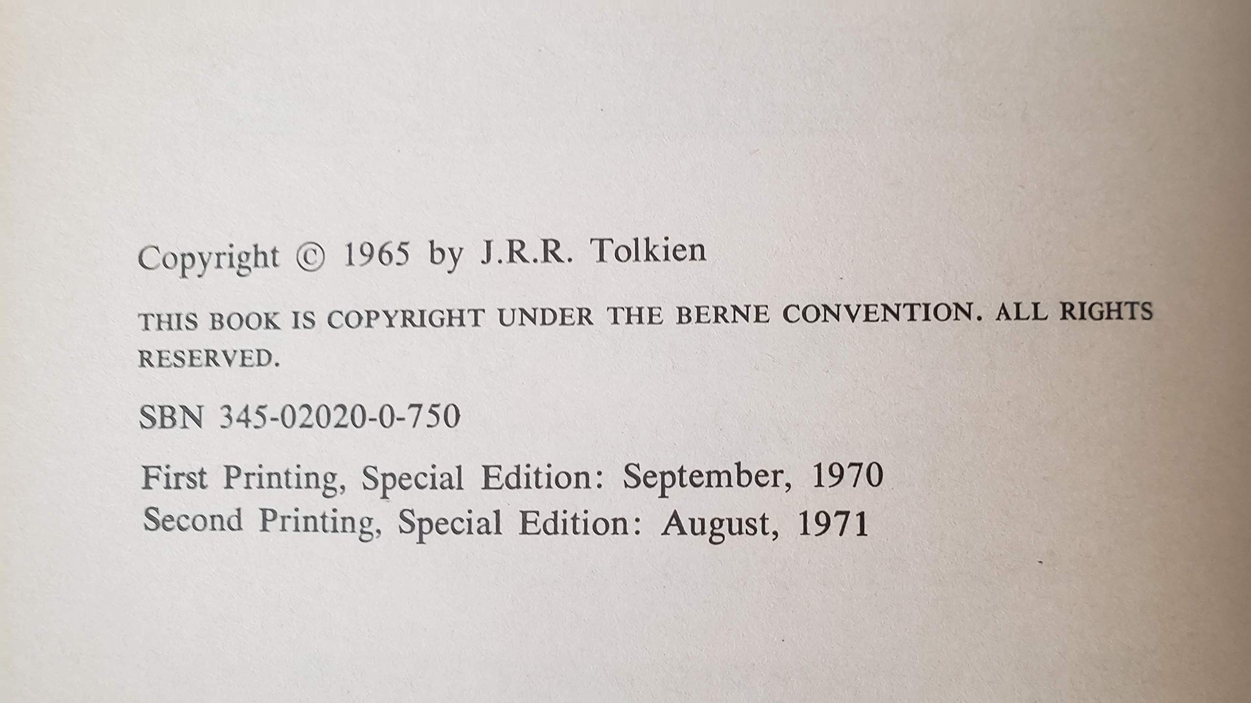 THE LORD OF THE RINGS Being: the Fellowship of the Ring, the Two Towers, and the Return of the King