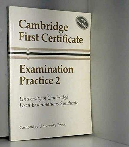 Cambridge First Certificate Examination Practice 2 Student's book (Paperback)