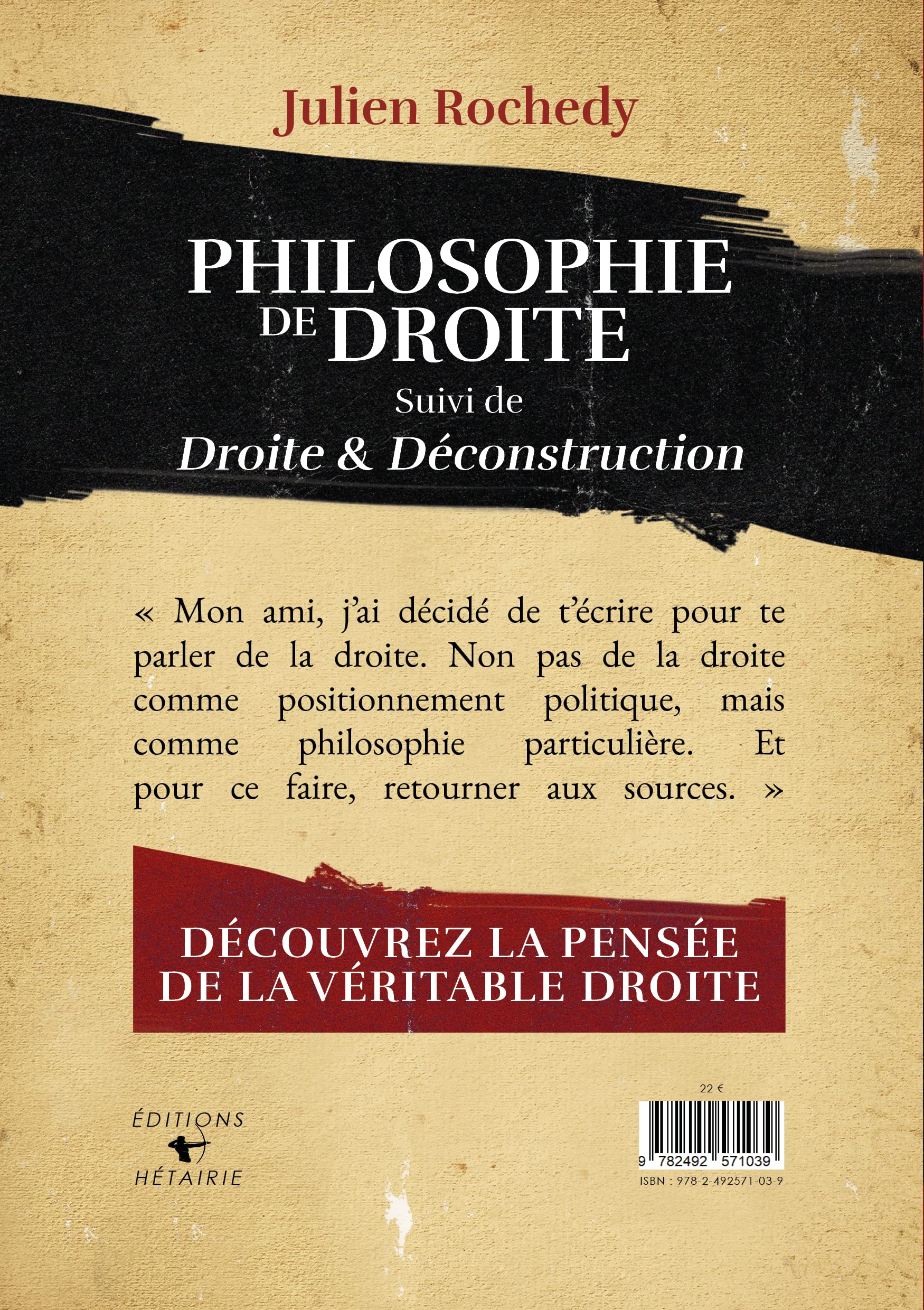 PHILOSOPHIE DE DROITE (Paperback)
