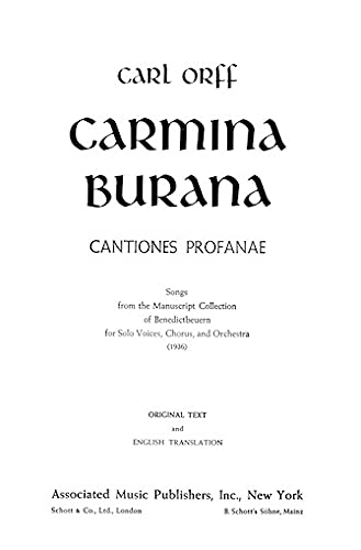 Carmina Burana Book Libretto