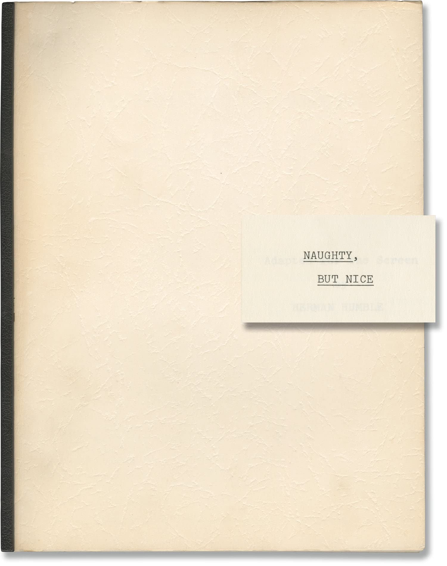 Naughty But Nice [Boy Meets Boy] (Original screenplay for an unproduced film)