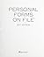Personal Forms on File (Personal Forms on File (Updates)) (2011-04-01)