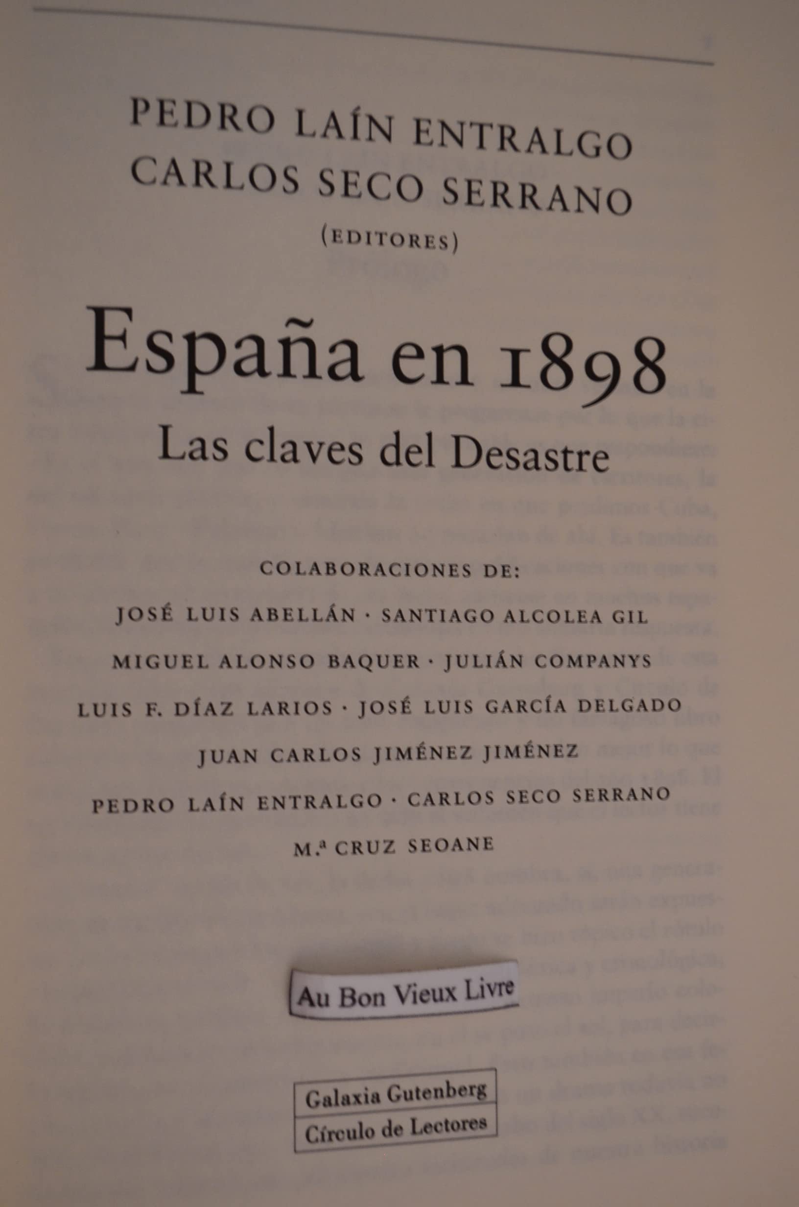ESPAÑA EN 1898 (Spanish Edition)