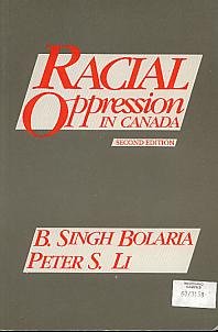 Racial Oppression in Canada (Paperback)