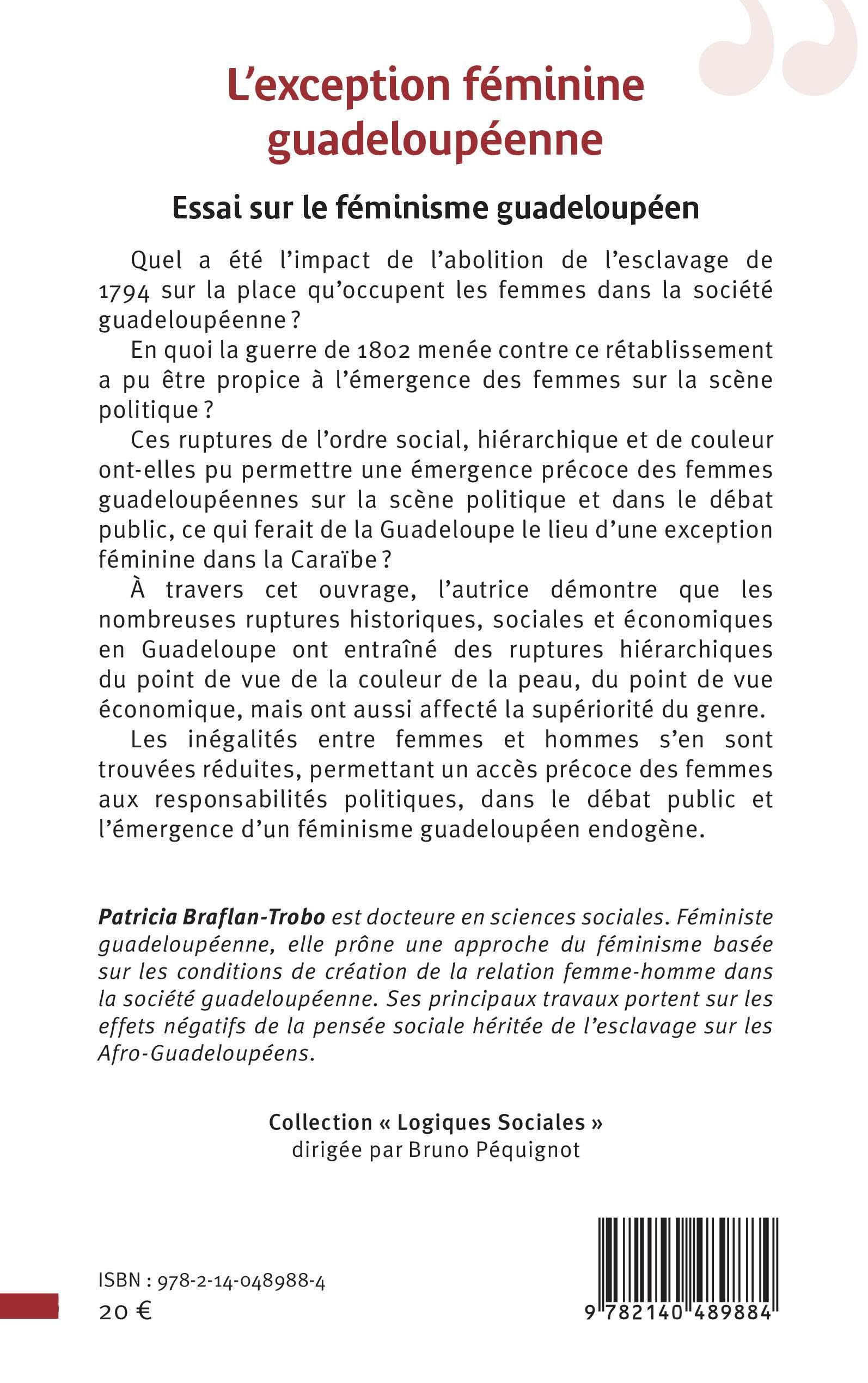L'exception féminine guadeloupéenne: Essai sur le féminisme guadeloupéen (French Edition)