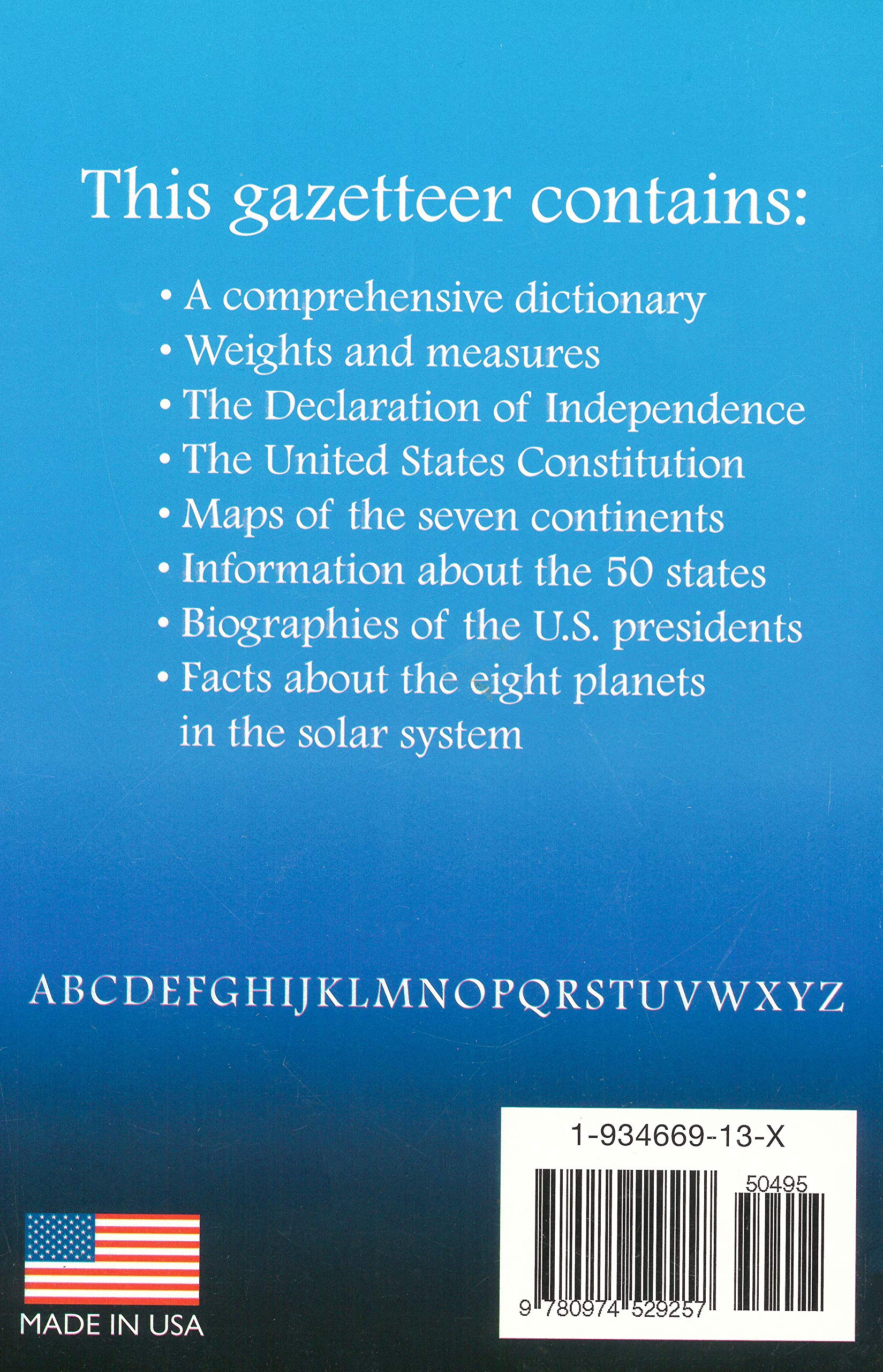 Gazetteer: A Student's Dictionary (Paperback)