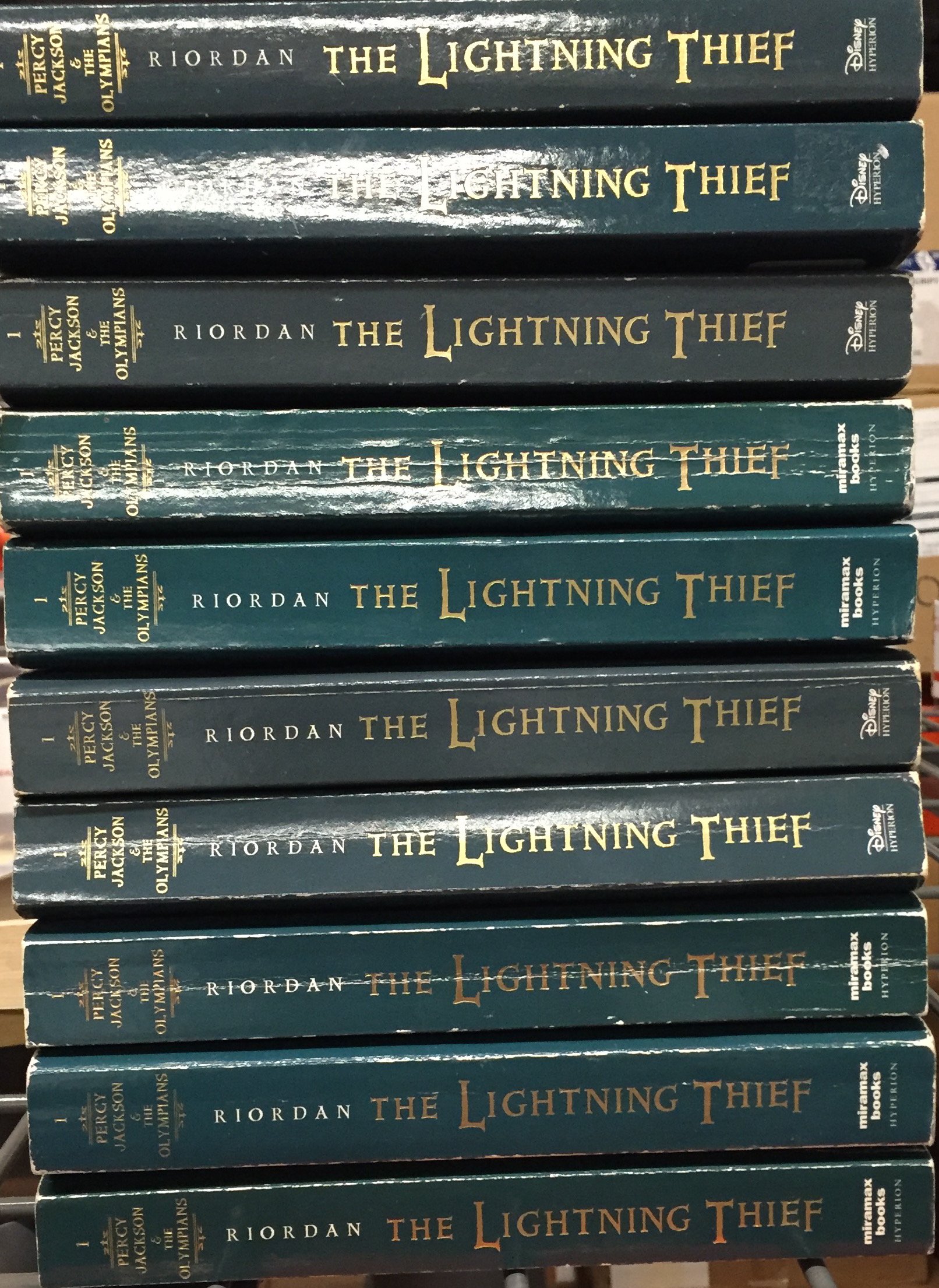 The Lightning Thief by Rick Riordan Class Reading Group Set of 10 copies