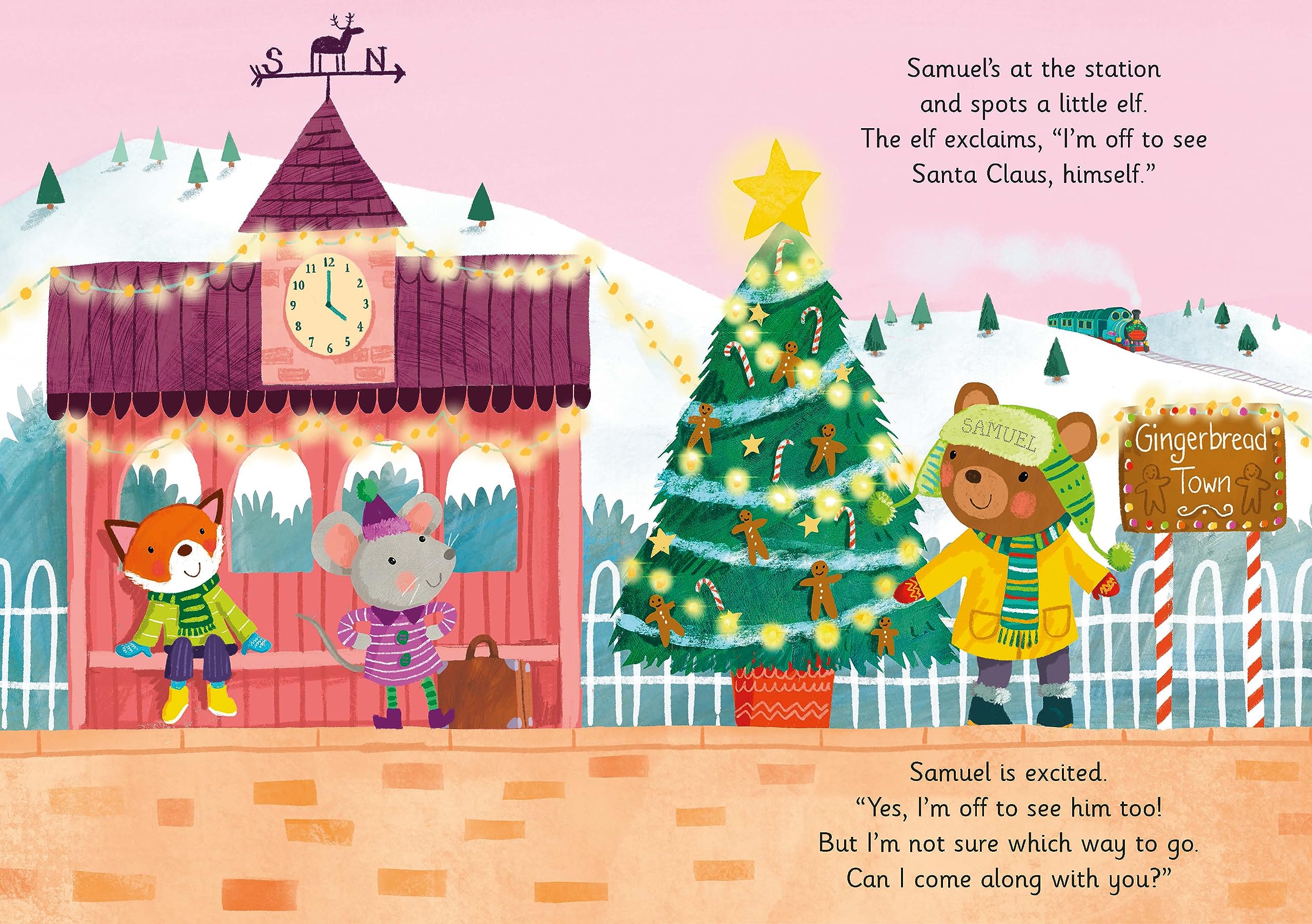 Samuel on the North Pole Express: A Personalized Christmas Picture Book Story for Toddlers and Kids (North Pole Express Bears)