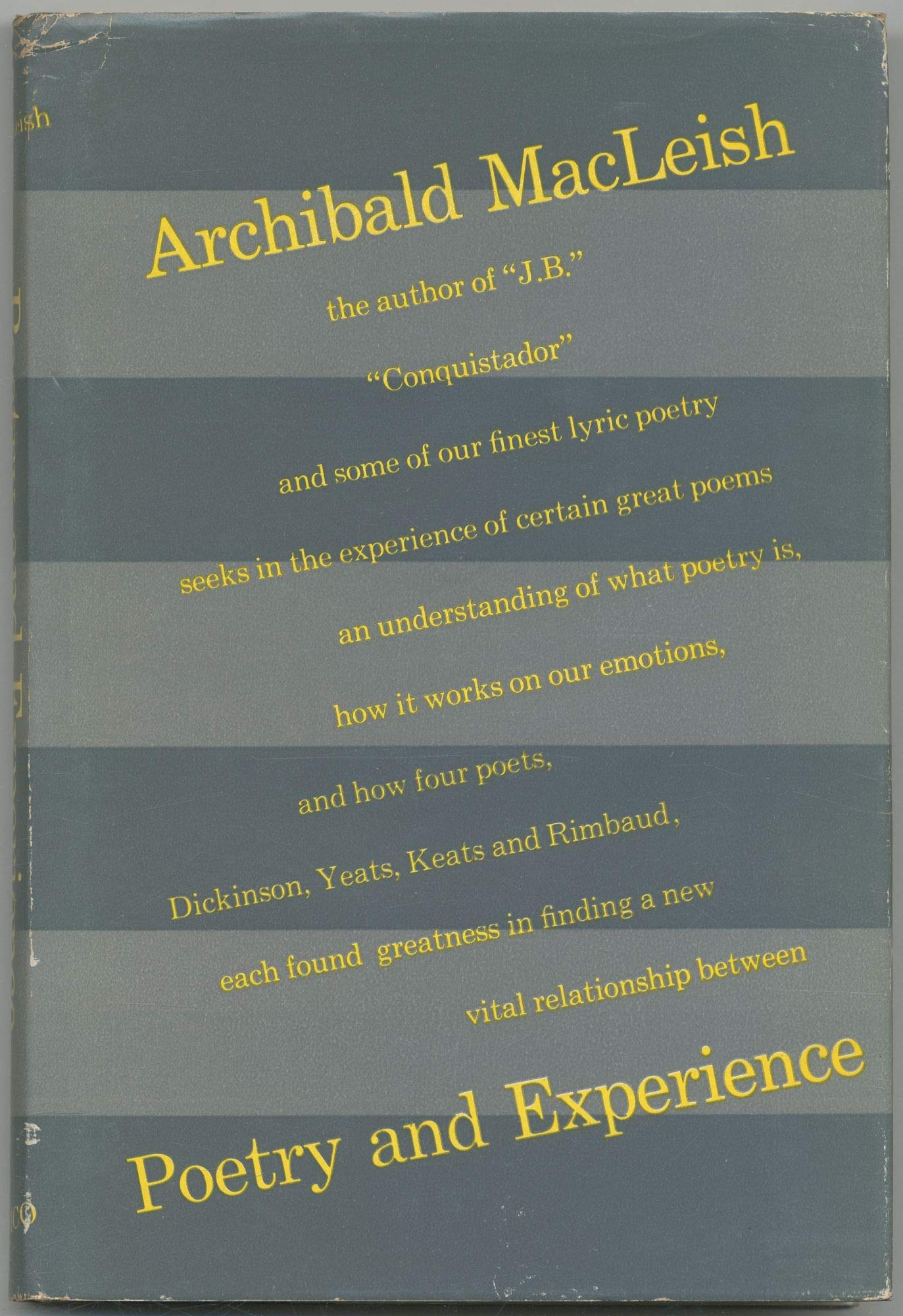 Poetry and Experience (Hardcover)