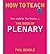 [(The Book of Plenary)] [ B...