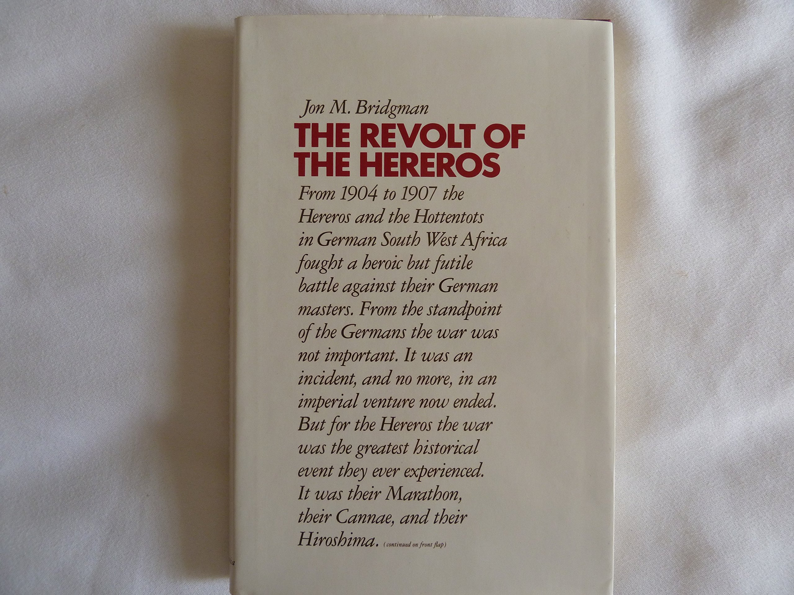 The Revolt of the Hereros (Hardcover)