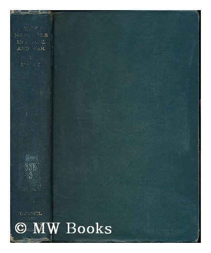 Raw materials in peace and war: A report to the Tenth International Studies Conference, Paris, June 28-July 3, 1937 (United States memorandum)