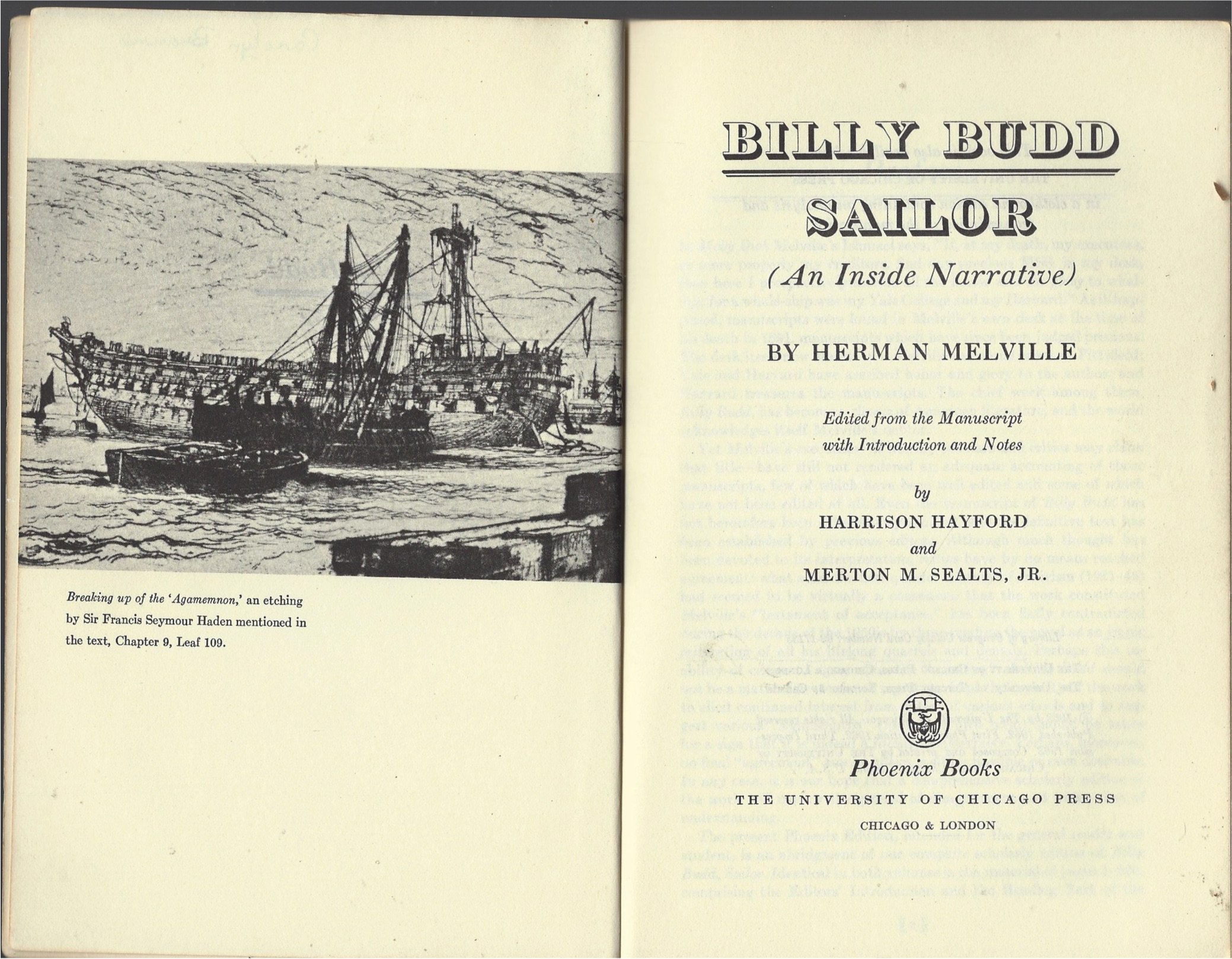 BILLY BUDD, SAILOR (AN INSIDE NARRATIVE) BY HERMAN MELVILLE