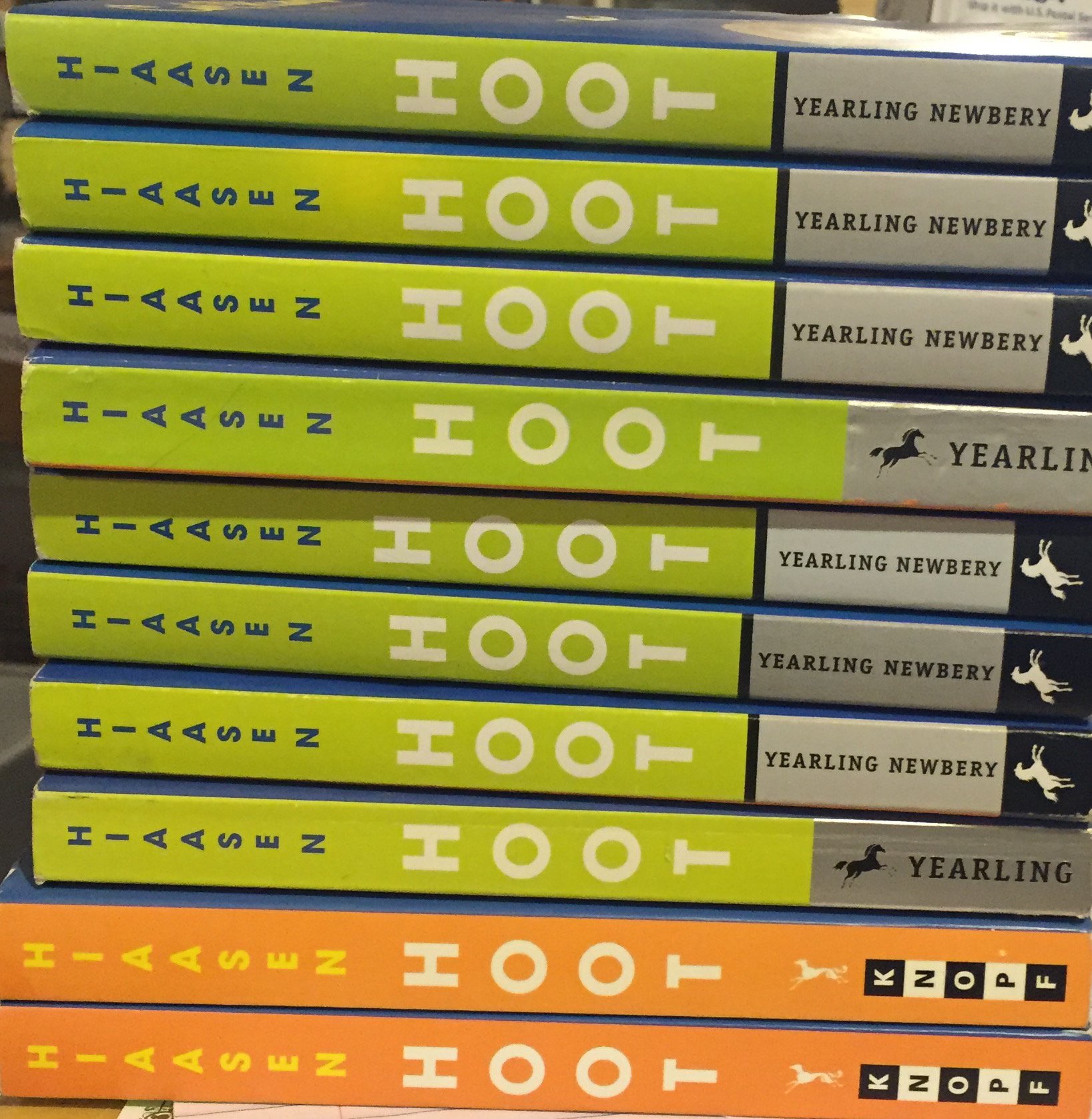 Hoot by Carl Hiaasen Class Reading Set 10 Copies
