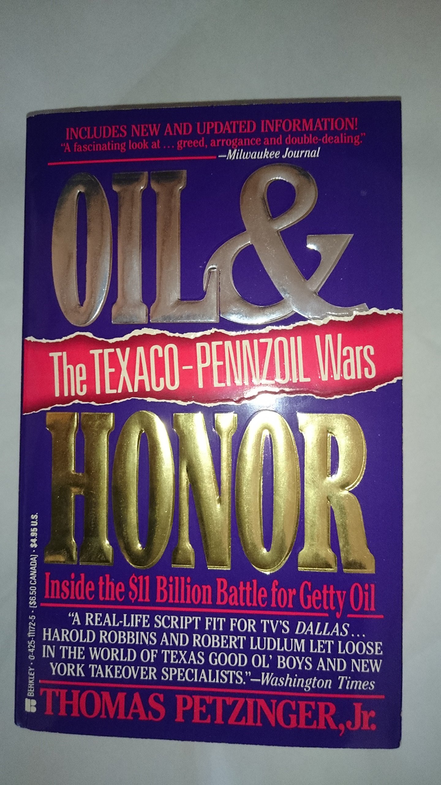 Oil and Honor: The Texaco-Pennzoil Wars (Mass Market Paperback)