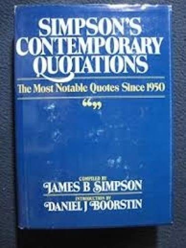 Simpson's Contemporary Quotations (Paperback)