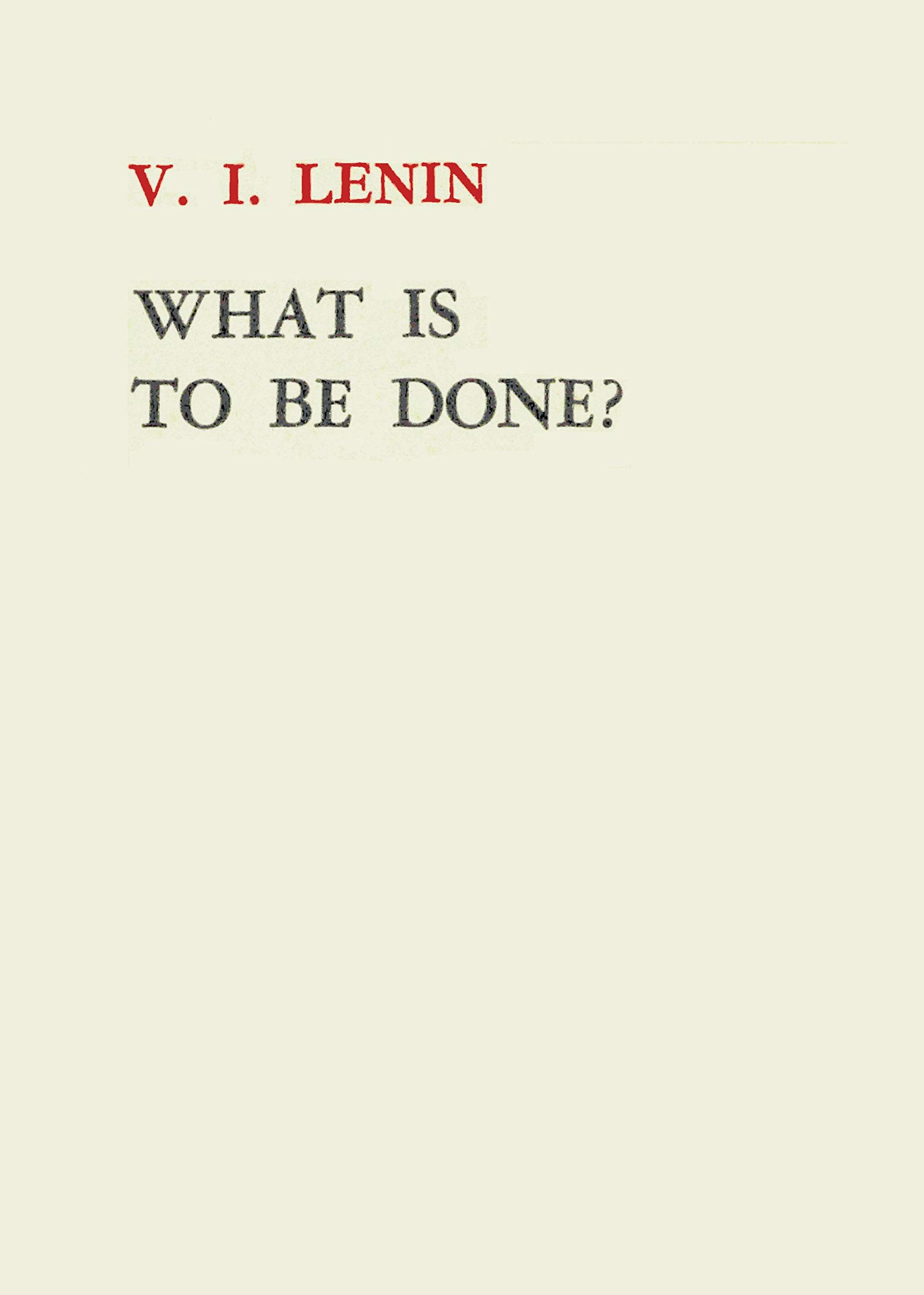 What is to be done?: Burning questions of our movement