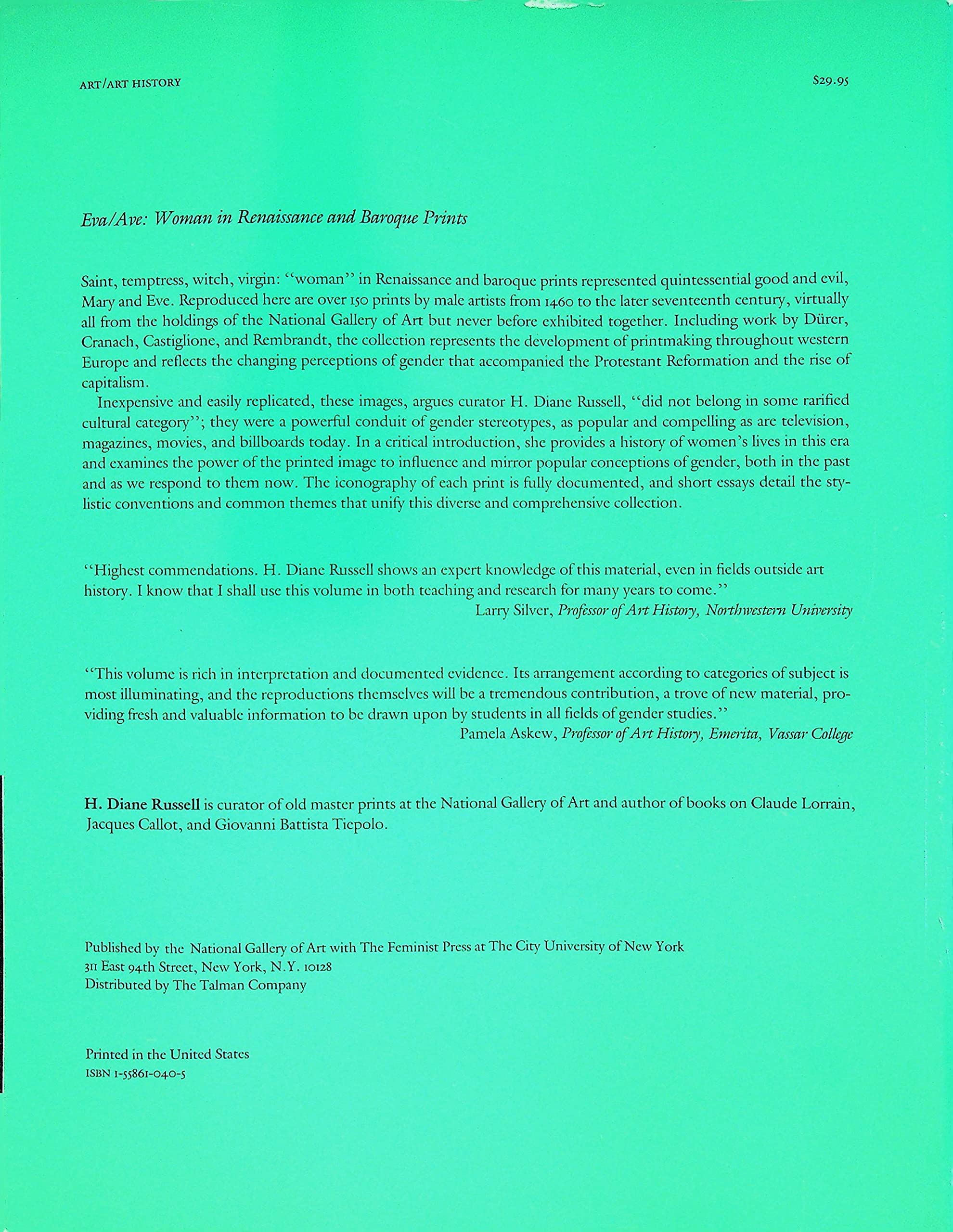 Eva/Ave: Woman in Renaissance and Baroque Prints (Paperback)