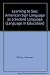 Learning to See: American Sign Language As a Second Language (Language in Education) by Wilcox Sherman Wilcox Phyllis Perrin (1991-09-01) Paperback