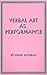Verbal Art As Performance u...