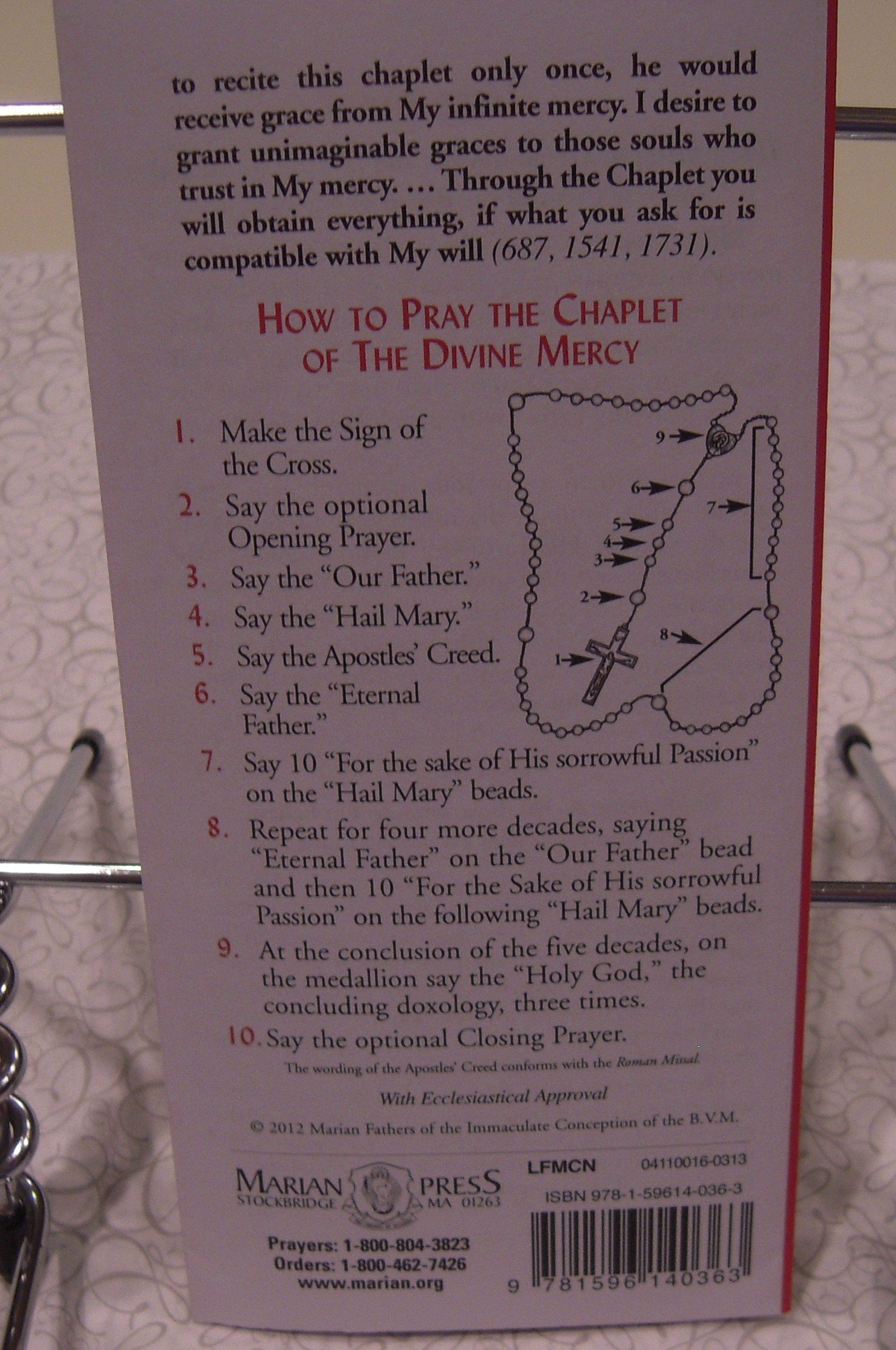 The Divine Mercy Novena and Chaplet Pamphlet (Unknown Binding)