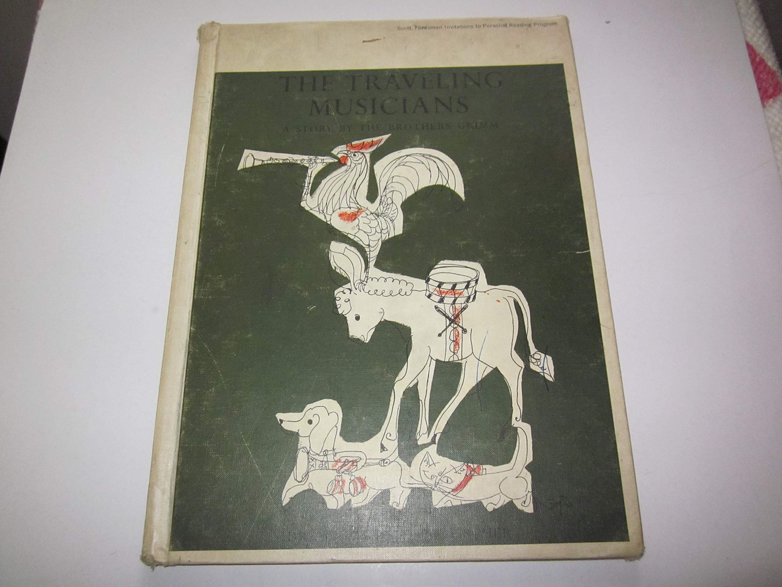 THE TRAVELING MUSICIANS, A STORY BY THE BROTHERS GRIMM w/drawings by HANS FISCHER, Invitations to Reading (Library Binding)