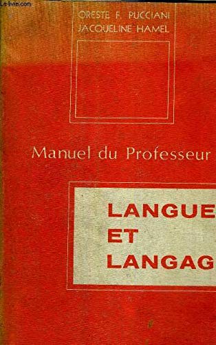 Langue et Langage: le Francais par le Francais (Hardcover)
