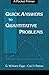Quick Answers to Quantitative Problems: A Pocket Primer by Page G. William Patton Carl V. (1991-08-30) Paperback
