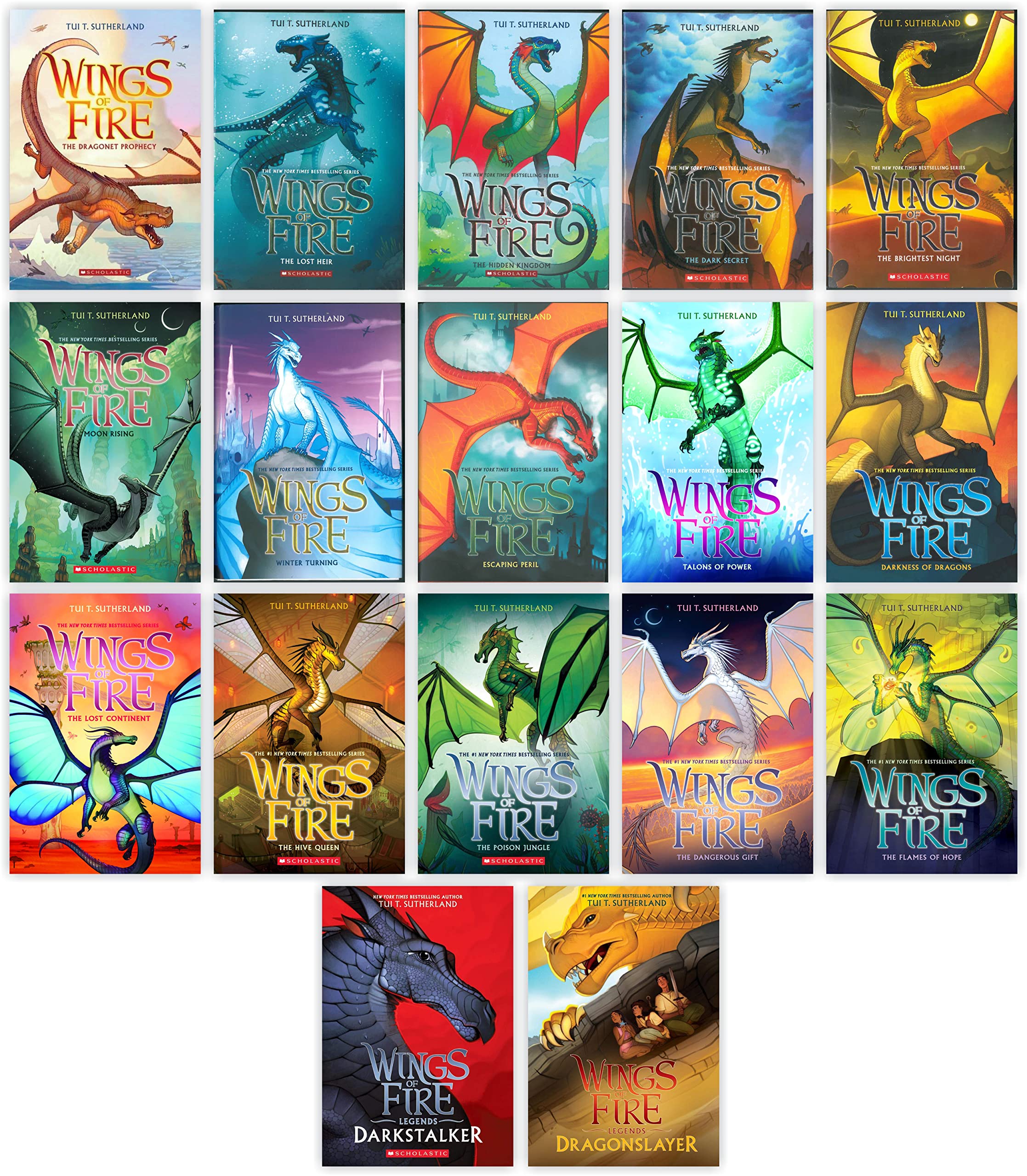 NEW!!! Wings of Fire Series Complete 17 Books Set: (Books 1-15) + Wings of Fire Legends(2 Books Set) - Exclusive Collection Total 17 Books!