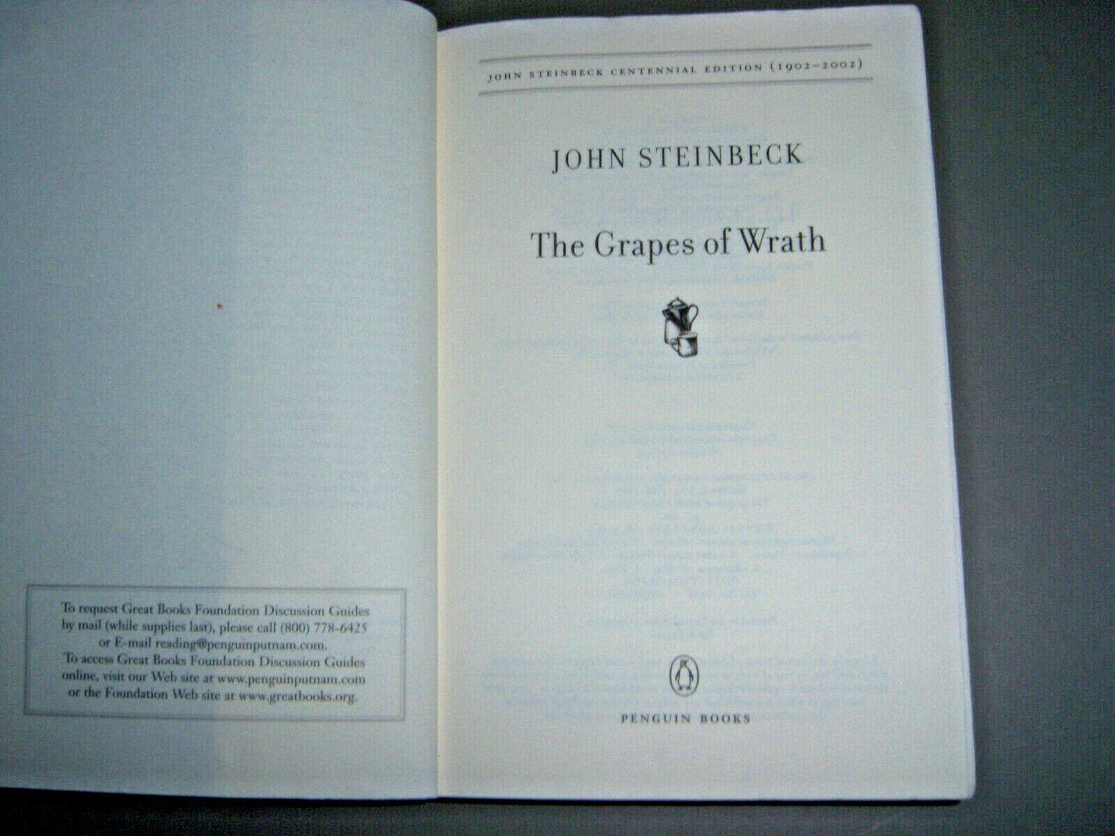 The Grapes of Wrath (Centennial Edition) by Steinbeck, John (2002) Paperback