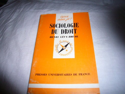 Que sais-je ? n?951 Sociologie du droit (Unknown Binding)