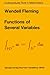 Functions of Several Variables (Undergraduate Texts in Mathematics) by Wendell H Fleming (2012-06-22)