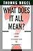 What Does It All Mean? A Very Short Introduction to Philosophy