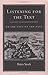 [Listening for the Text: On the Uses of the Past (The Middle Ages Series)] [Author: Stock, Brian] [January, 1997]