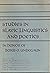 Studies in Slavic Linguistics and Poetics in Honor of Boris O... by Robert Magidoff